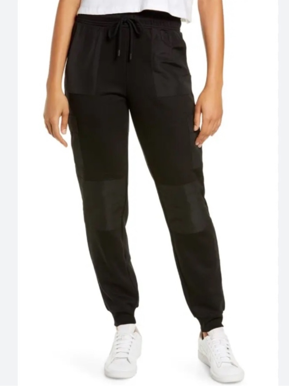 ALO Yoga Black Cargo Mixed Fleece Material Jogger Pants